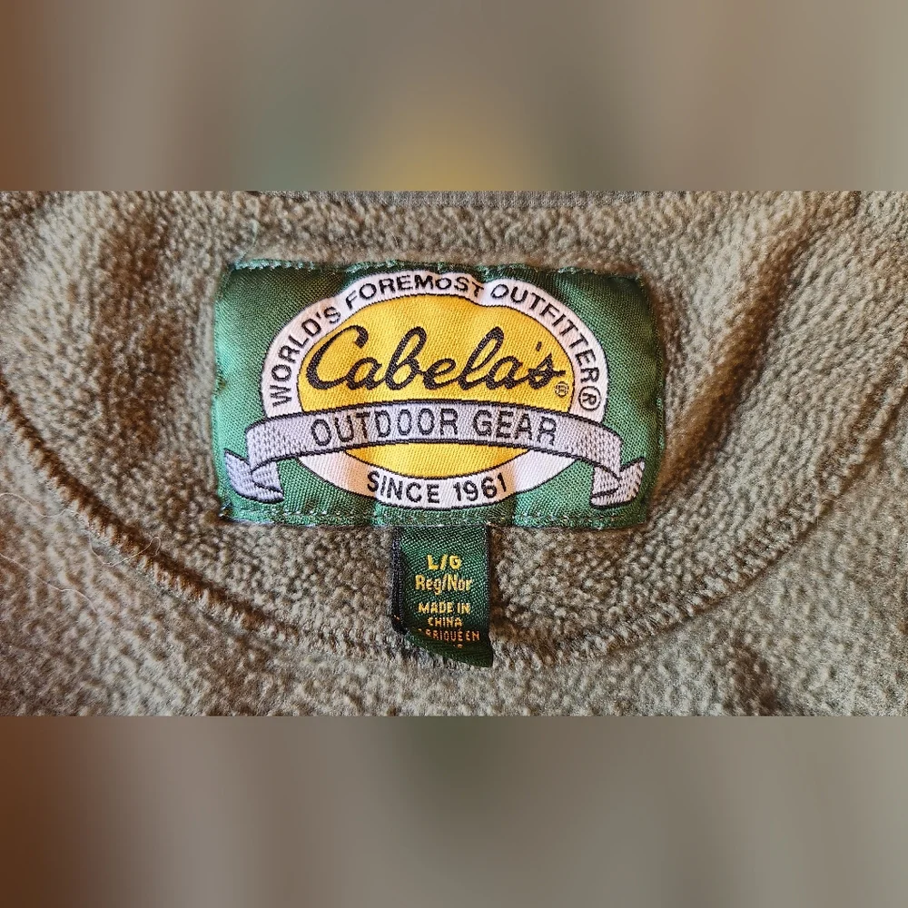 Men's Cabela's Fleece Green Size Large